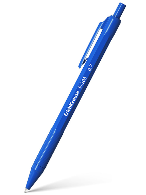 Ручка шариковая автоматическая Erich Krause " R-305, 0.35 мм, корп. пластик синий, синяя