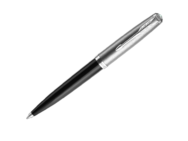Ручка шариковая с поворотным механизмом PARKER "51 Black CT" 1,0мм, черная, подарочная упаковка