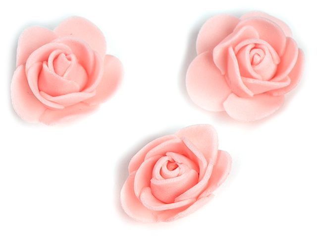 Головки цветов "Роза" мелкая 25мм, розовый персик (цена за 1шт)