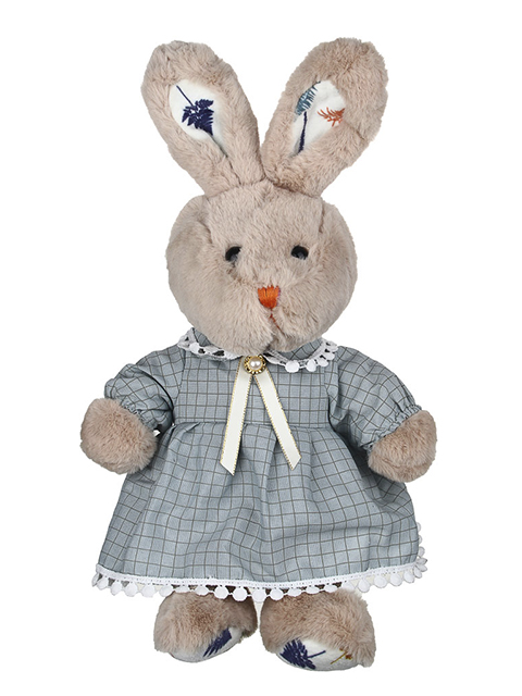 Игрушка мягкая "Заяц-девочка в платье" 40 см, полиэстер