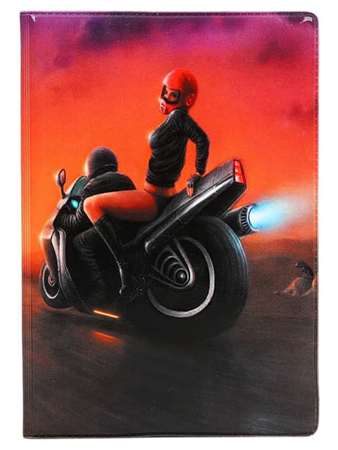 Обложка для автодокументов "Мотоцикл", разноцветный
