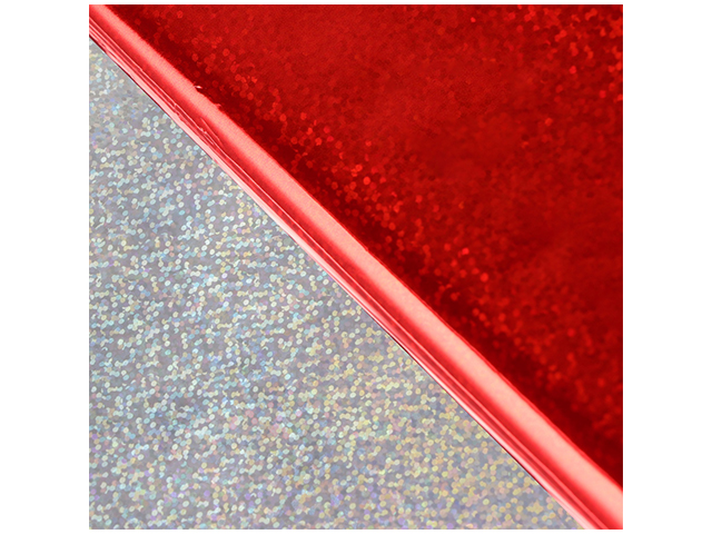 Пленка упаковочная голография "Конфетти" 70х100 см,красная