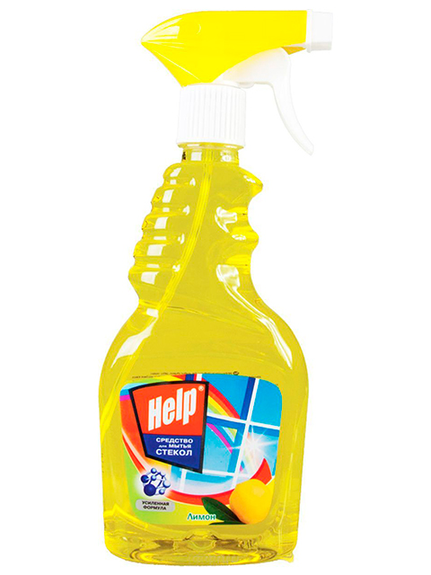 Средство для мытья стекол Help 750мл Лимон 