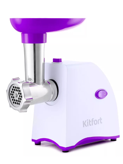 Электромясорубка Kitfort KT-2111-1 бело-фиолетовая