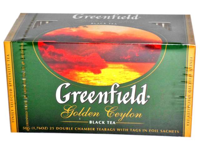 Чай Greenfield черный в пакетиках с ярлыками 2гр.25шт. Golden Ceylon