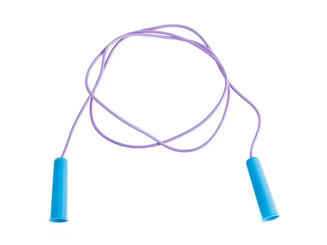 Скакалка цветная с пластмассовыми ручками, 2 м