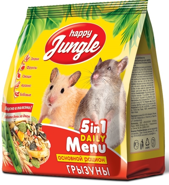 Корм "Happy Jungle" для грызунов (универсал) 350г пакет
