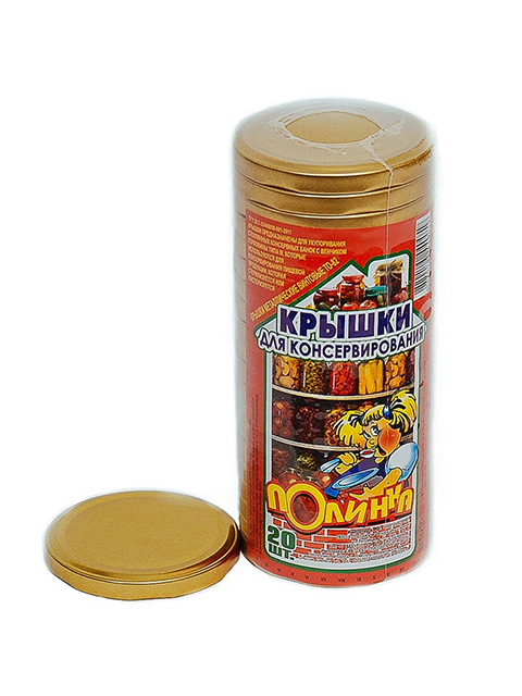 Крышка винтовая "Полинка" d-82мм, 20шт/упак. лакированная