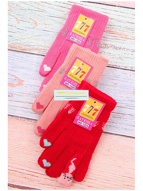 Перчатки подростковые "Катюша" (начес)