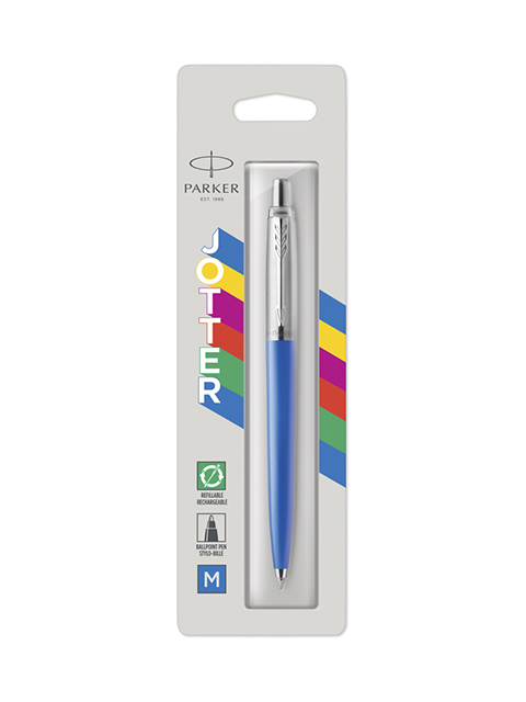 Ручка шариковая автоматическая PARKER "Jotter Blue CT" синяя, 1,0мм, блистер