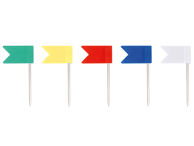 Кнопки силовые OfficeSpace 50 штук флажки, 281004