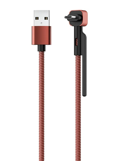 Дата-кабель OLMIO STAND USB 2.0-microUSB 2.1A, 1.2м, красный