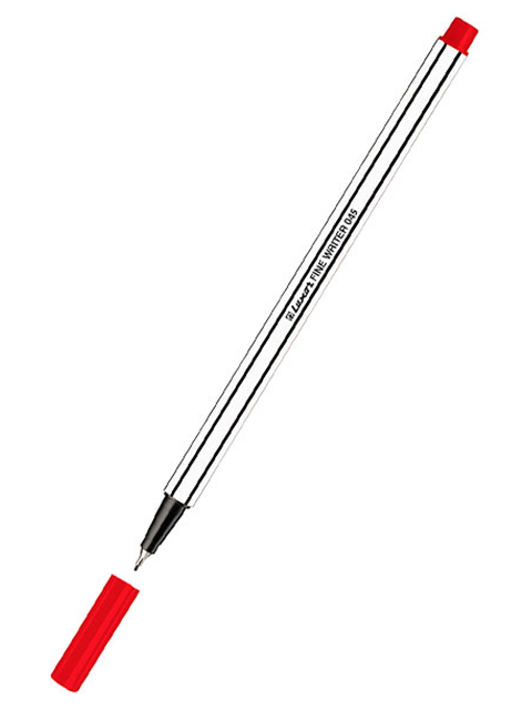 Ручка капиллярная Luxor "Fine Writer 045" 0,45 мм, красный