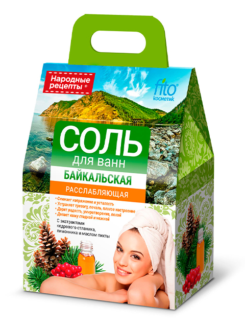 Соль для ванн "Народные рецепты. Байкальская расслабляющая" 500г