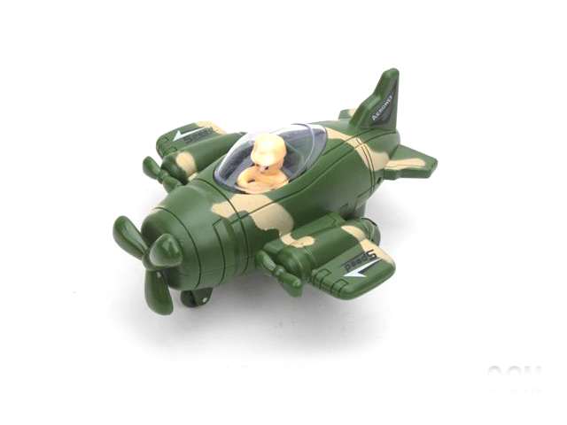 Игрушка "Самолет. Военный с пилотом" 12 см, инерционный, в пакете