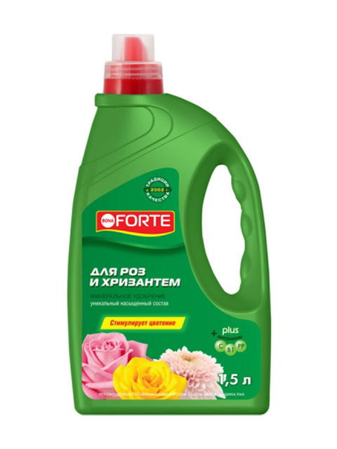 Bona Forte ЖКУ открытого грунта для роз и хризантем, 1,5 л (канистра)