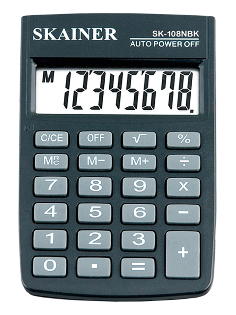 Калькулятор карманный SKAINER SK-108NBK 8 разрядный
