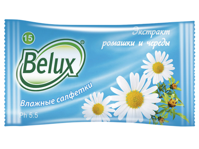 Салфетки влажные 15 шт "Belux. ромашка+череда