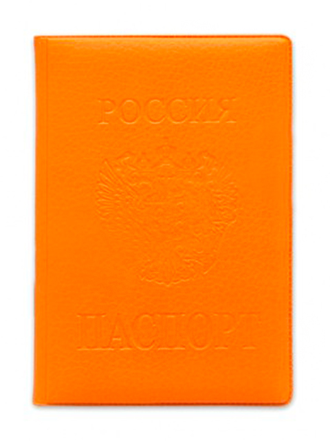 Обложка для паспорта MILAND "Стандарт" экокожа, оранжевый