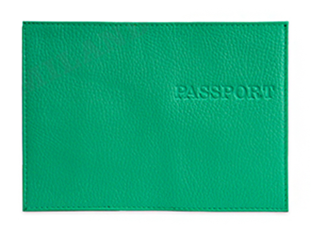 Обложка для паспорта MILAND "PASSPORT флоттер", зеленый, натуральная кожа