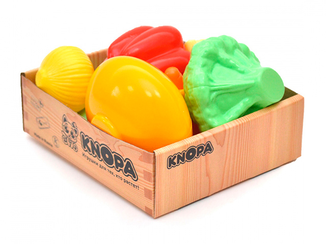 Игровой набор KNOPA "Овощи. Малый ящик" 10 предметов, в сетке, пластмасса