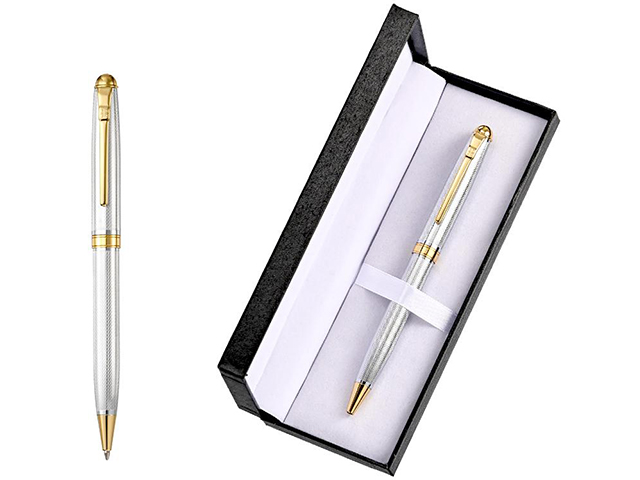 Ручка шариковая c поворотным механизмом Mazari "Circle S" 0,7мм металлический корпус, синяя