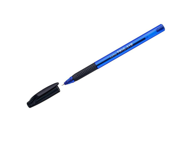 Ручка шариковая Cello "Tri-Grip blue barrel" синяя, 0,7мм, грип, синяя