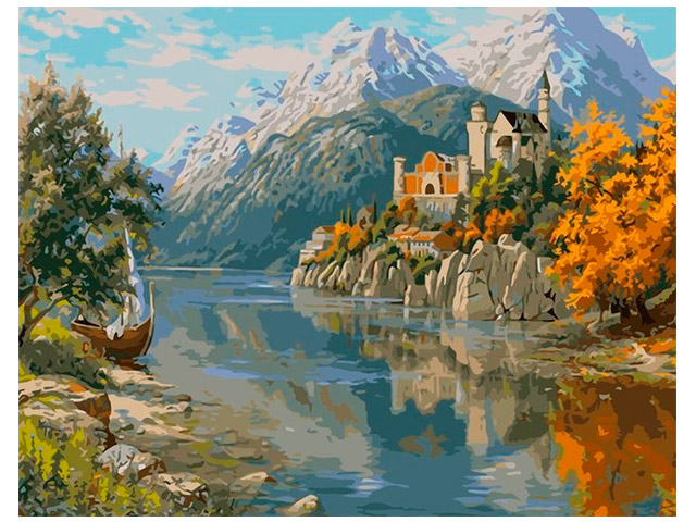 Картина по номерам Colibri "Замок у реки" 40*50см