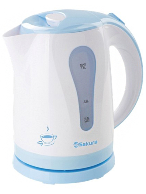 Чайник электрический Sakura SA-2326BL 1,8л, 2200Вт, белый/голубой