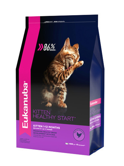 Корм Eukanuba Kitten Healthy Start 400 г (для котят с домашней птицей)