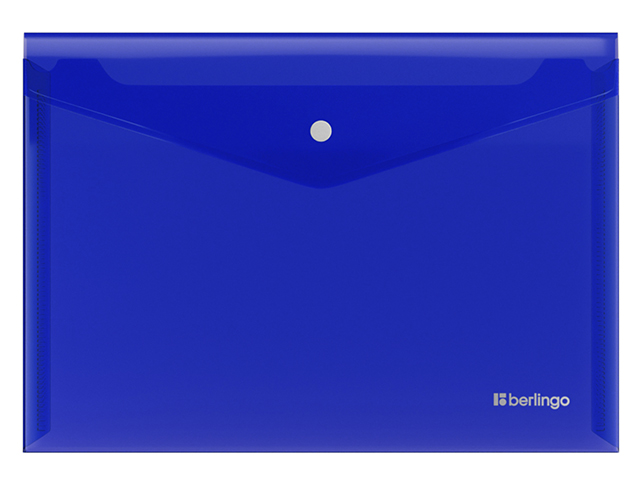 Папка-конверт на кнопке А3 Berlingo "No Secret" 200 мкм, синяя