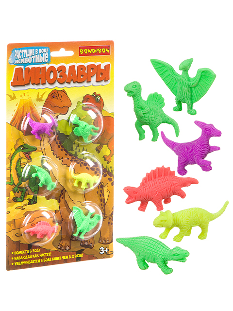 Растущие животные Bondibon "Динозавры" 6шт 