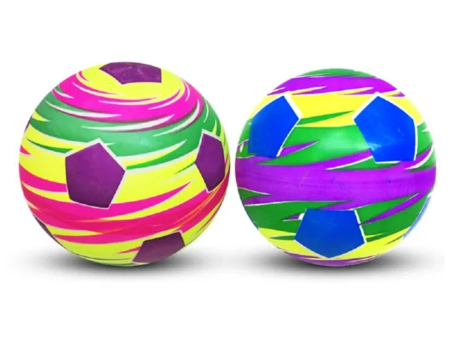 Мяч футбольный 22см, разноцветный