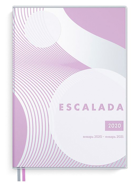 Еженедельник датированный А6+ 80 листов Феникс+ "Escalada 2020" мягкий переплет, розовый, в прозрачной ПВХ обложке