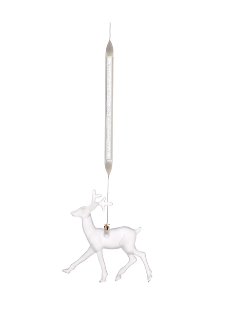 Елочное украшение Подвеска Олень на трубке, 10*10 см., с подсветкой