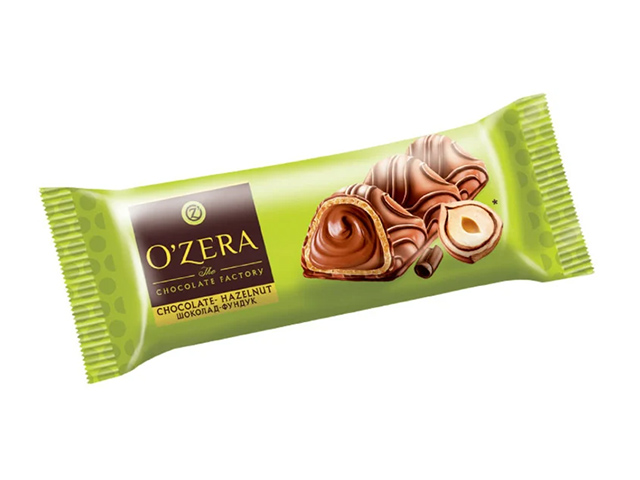 Батончик "O`ZERA" ореховая начинка в молочном шоколаде