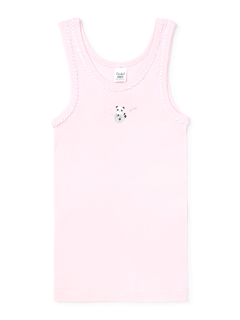 Майка для девочки "Нежно-розовый (панда)" размер/рост : 56-60/110-116