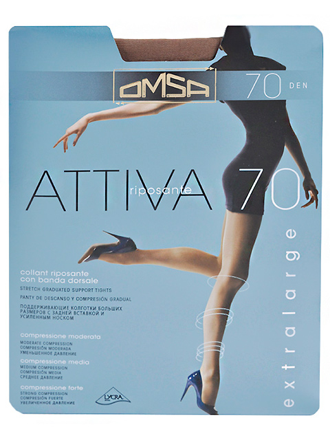 Колготки женские Omsa "Attiva 70" Daino XL
