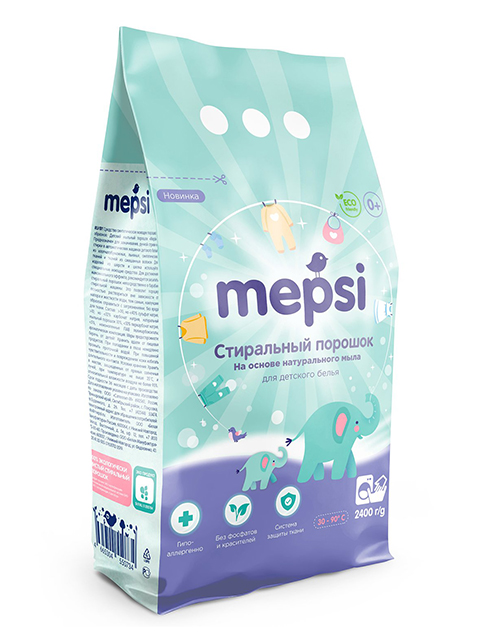 Mepsi СМС 2400 г гипоаллергенный для детского белья на основе натурального мыла