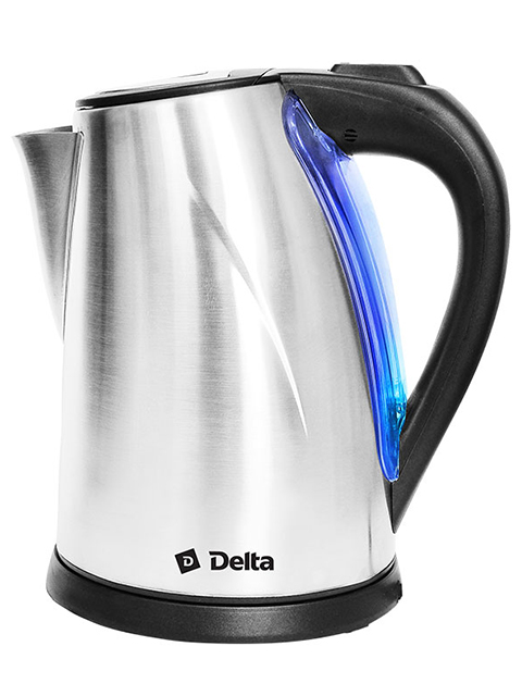 Чайник электрический Delta DL-1033, 2 л, 1800 Вт, нержавеющая сталь