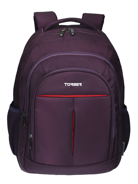 Рюкзак молодежный TORBER "Forgrad", 46x32х13см, полиэстер, с отделением для ноутбука, пурпурный
