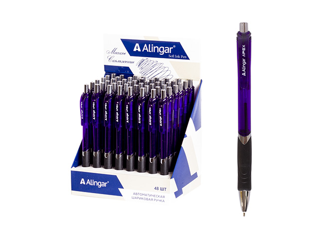 Ручка шариковая автоматическая Alingar "APEX" 0,7 мм, корпус пластиковый, синяя
