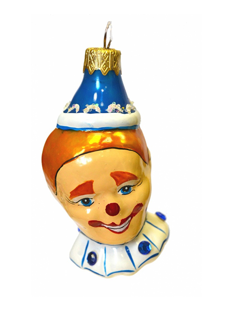 Елочное украшение фигурка "Клоун Кнопа", стекло, в подарочной упаковке