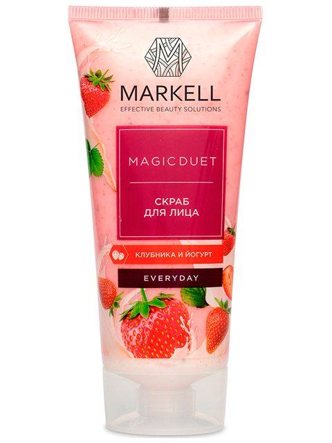 Скраб для лица Markell "Magicduet. Клубника и йогурт" 100мл.