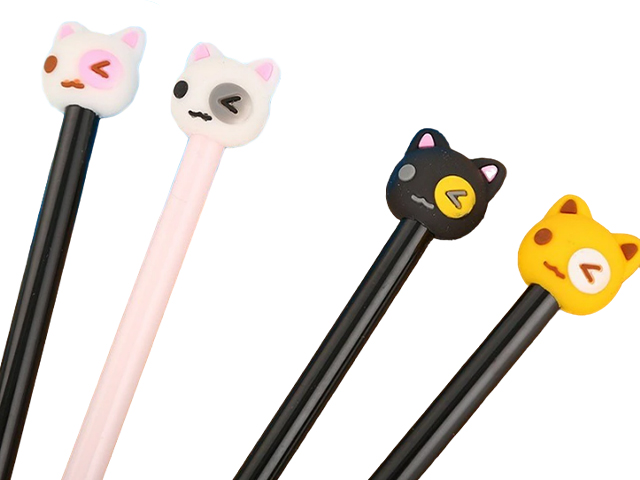 Ручка гелевая Centrum "Котики" 0,5 мм, синий, 4 дизайна