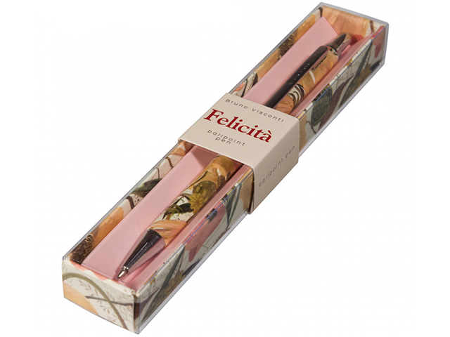 Ручка шариковая "Felicita. Цветочная страсть" 0,7мм, синяя, металл, в подарочной упаковке