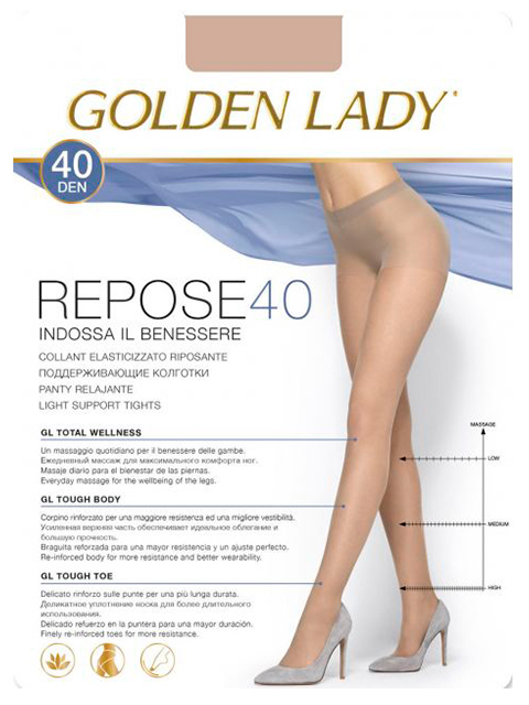 Колготки женские Golden Lady "Repose 40" Natural 3-M