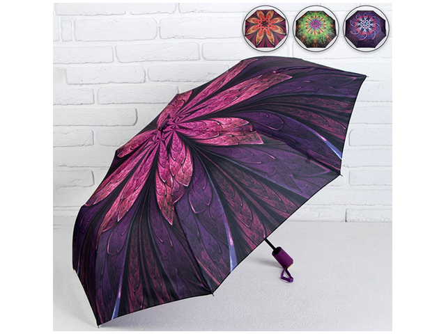 Зонт женский, полуавтомат "Яркая осень" d=49см, 8 спиц
