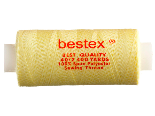 Нитки швейные Bestex, №40, 365м (004 желтый)