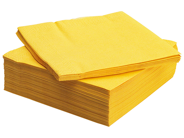 Салфетки бумажные Артпласт, 33х33см, 50 листов, желтые